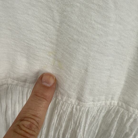 Mur Mur Peasant Top womens O/S One Size White Billowy Pullover - Picture 4 of 8